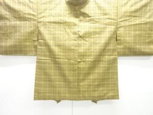 アンティーク　格子織出し米沢紬羽織